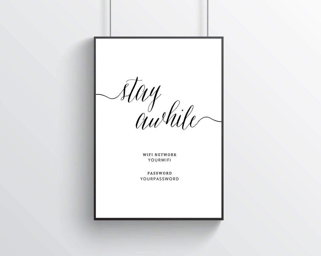 INSTANT DOWNLOAD Printable Guest Room Wifi Welcome to Our Home Printab | paperandthings instant-download-printable-guest-room-wifi-welcome-to-our-home-printab-paperandthings