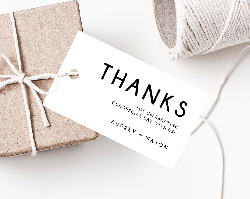 Simple Wedding Thank You Tags, Instant Download, Thank you Gift Tags, –  SAVVY PAPER CO