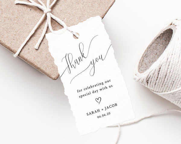Wedding Favor Tag Template, Thank You Tag, Printable Wedding Favor Tags, Wedding Gift Tag, Favor Label, Instant Download, Templett, W31