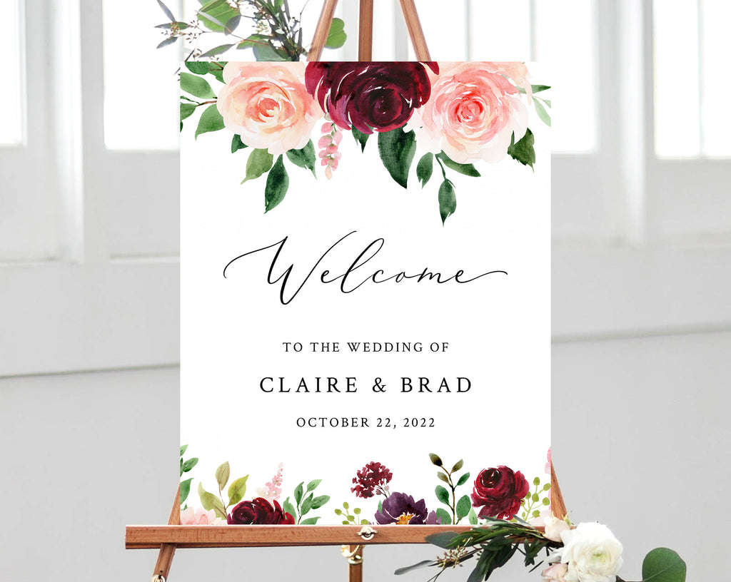 Wedding outlet Welcome Board