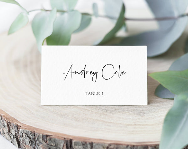 Wedding Place Cards Template With Meal Choice Selection, Seating Card, Wedding Table Cards, Printable, Instant Download, Templett, W50