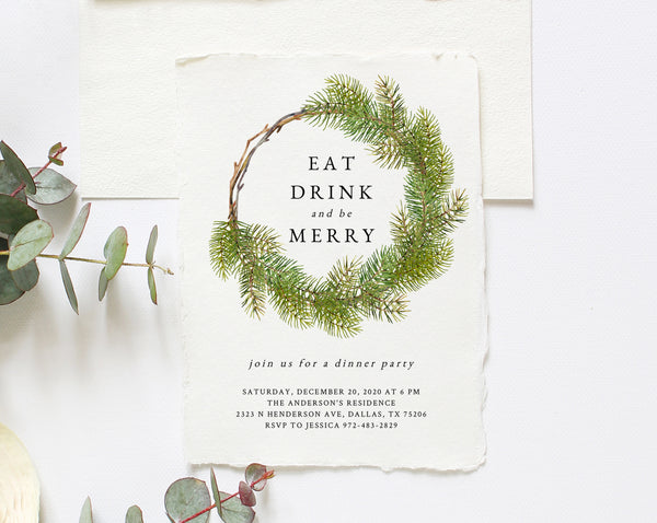 Christmas Party Invitation Template, Holiday Party Invitation, Printable Christmas Invite, Editable Party Invitations, Holidays, Templett