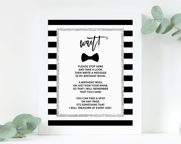 INSTANT DOWNLOAD Mr. Onederful Guestbook Sign, Mister Onederful Book Signing Sign, Mr. Onederful Guest Book Sign, B02B