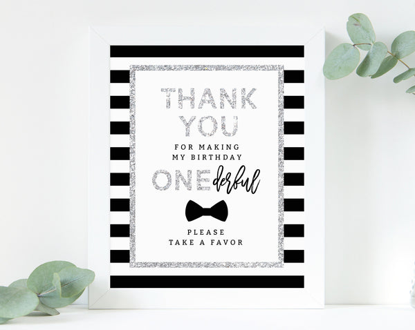 INSTANT DOWNLOAD Mr. Onederful Favors Sign, First Birthday Party Favor Sign, Mr. Onederful Take A Favor Sign, B02B