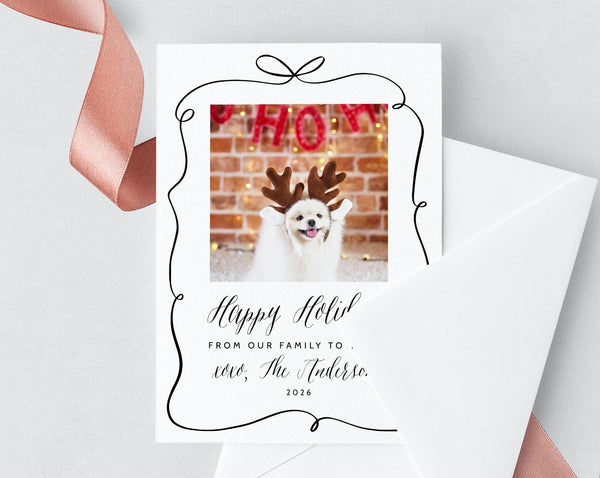 Christmas Photo Card Template, Holidays Card Template, Printable Christmas Card, Editable Template, Instant Download, Templett