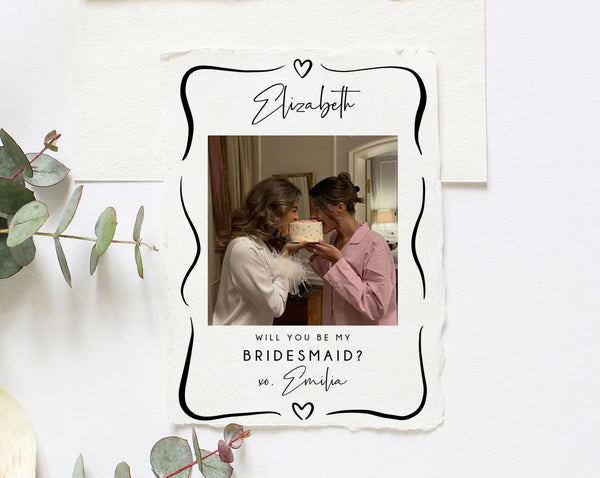 Bridesmaid Proposal Template, Printable Will You Be My Bridesmaid Card, Will You Be My Maid Of Honor Card, Bridesmaid Info, Templett