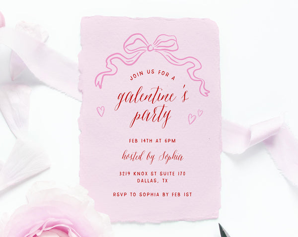 Galentine's Party Invite Template, Printable Galentines Day Invitation, Girls Night In Invitation, Instant Download, Templett