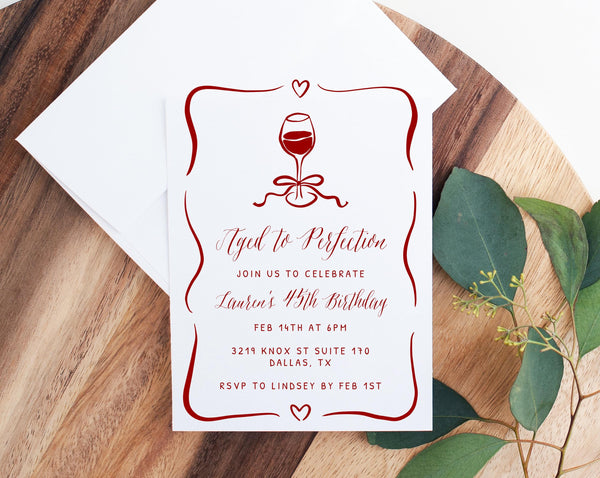 Aged to Perfection Invitation Template, Wine Birthday Invite, Aging Like Fine Wine (Instant Download with Templett)