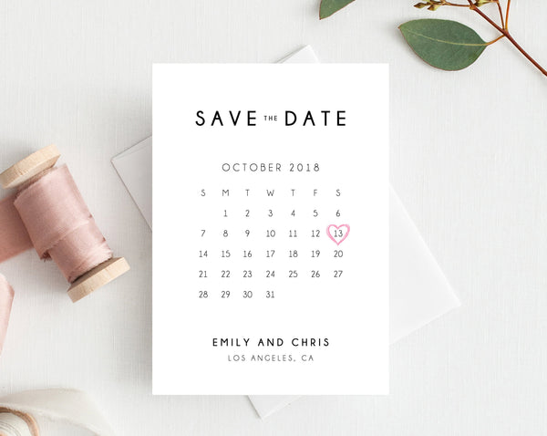 INSTANT DOWNLOAD Save the Date, Save the Date Template, Save the Date Printable, Save the Date Calendar, Wedding Template, Templett