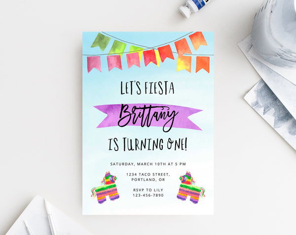 INSTANT DOWNLOAD Fiesta Invitation, Printable Birthday Party, Mexican Themed Party, Baby Shower Fiesta, Gender Reveal Fiesta, Templett
