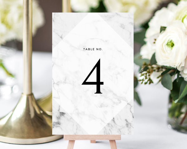 INSTANT DOWNLOAD Wedding Table Numbers, Marble Printable Wedding Table Numbers, Marble Wedding Table Number Template, DIY, Templett, W07