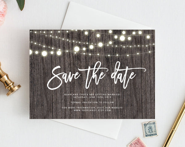 INSTANT DOWNLOAD Save the Date, Save the Date Template, Save the Date Printable, Wedding Printable, Wedding Template, Templett, W01