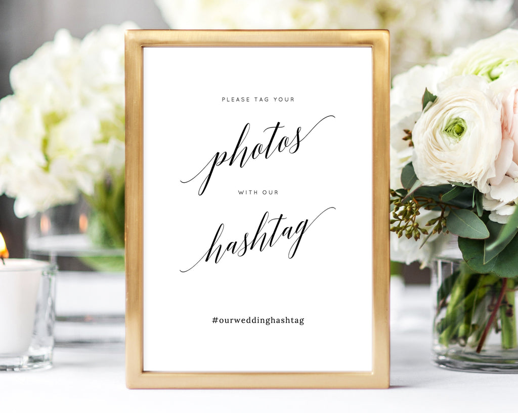 Wedding hashtag template | Honestweddingadvice.com