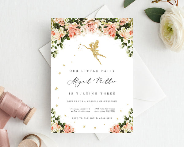 Fairy Invitation Template, Fairies Themed Party Invitation Printable, | paperandthings fairy-invitation-template-fairies-themed-party-invitation-printable-paperandthings