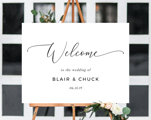 Wedding Welcome Sign Template, Welcome to the Wedding Printable, Welcome Board, Simple Wedding Sign, Instant Download, Templett, W15