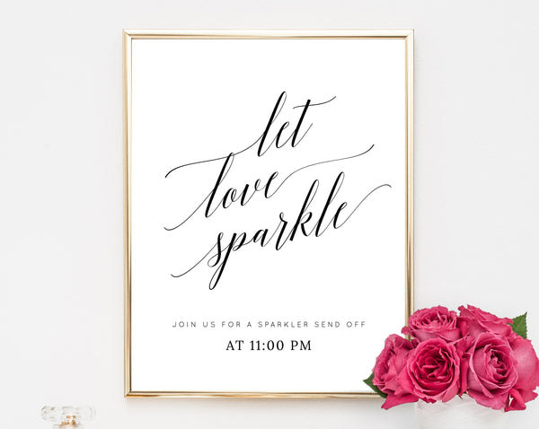Sparkler Sign Printable, Sparkler Send Off Sign, Wedding Sparkler, DIY Printable Wedding Sign, Wedding Sparkler Send Off Sign, Templett, W02