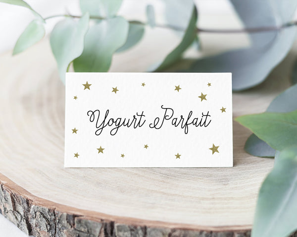 Baby shower PLACE CARDS or FOOD TENTS editable printable with
