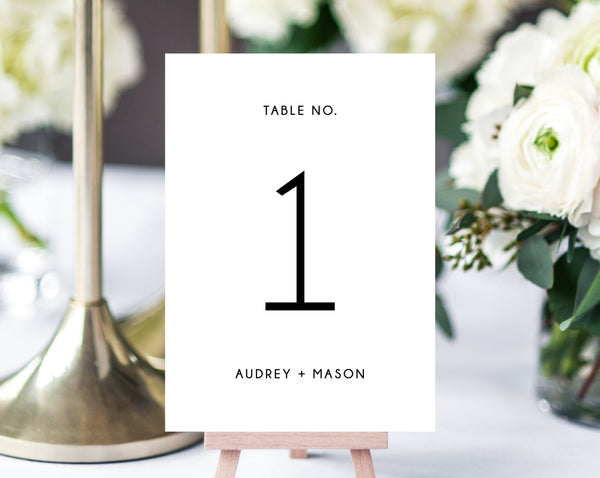 Wedding Table Numbers Template, Printable Wedding Table Numbers, Minimalistic Wedding Table Number Card, Instant Download, Templett, W25