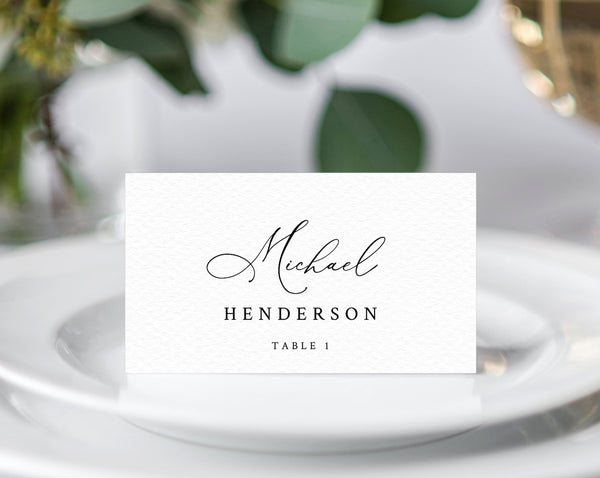 Wedding Place Cards Template, Wedding Seating Card, Wedding Escort Cards Printable, Printable, Instant Download, Templett, W30