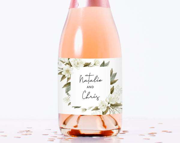 Mini Champagne Bottle Label Template, Magnolia Wedding Mini Champagne | paperandthings mini-champagne-bottle-label-template-magnolia-wedding-mini-champagne-paperandthings