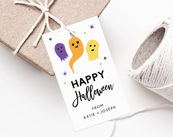 Halloween Party Favor Tag Template, Pastel Halloween Thank You Tag, Costume Party Favor Tag, Gift Tag, Favor Label, Templett