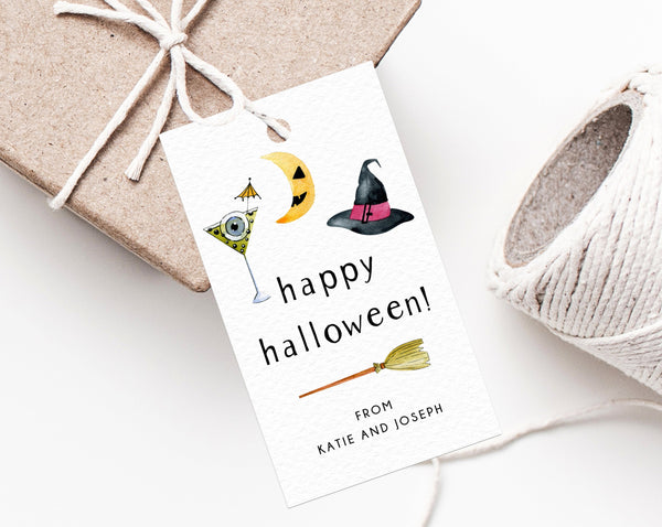 Halloween Party Favor Tag Template, Happy Halloween Thank You Tag, Costume Party Favor Tag, Gift Tag, Favor Label, Templett