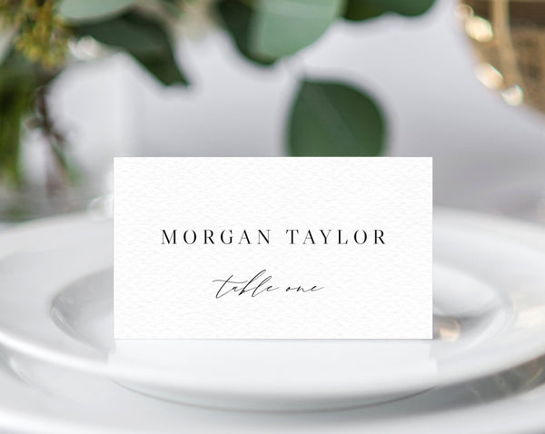 Minimalist Wedding Place Cards, Seating Card, Wedding Table Cards, Printable, Instant Download, DIY, Modern Calligraphy, Templett, W52