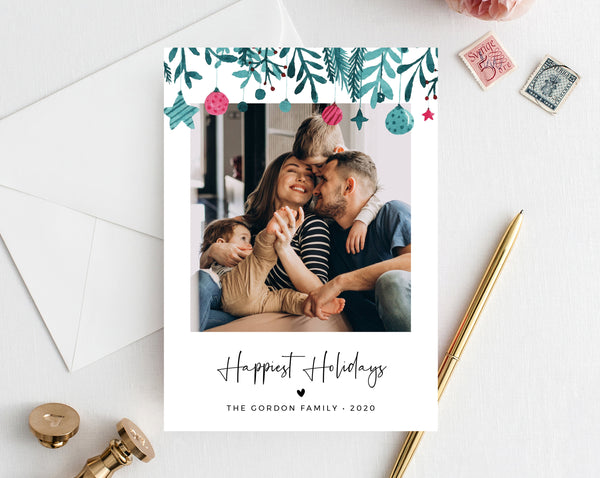 Christmas Photo Card Template, Holidays Card Template, Printable Christmas Card, Editable Template, Instant Download, Templett