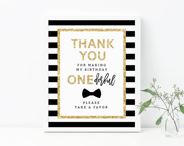 INSTANT DOWNLOAD Mr. Onederful Favors Sign, First Birthday Party Favor Sign, Mr. Onederful Take A Favor Sign, B02