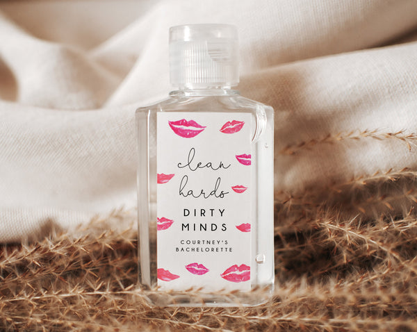 Clean Hands Dirty Minds Hand Sanitizer Label Template, Bachelorette Ha | paperandthings clean-hands-dirty-minds-hand-sanitizer-label-template-bachelorette-ha-paperandthings