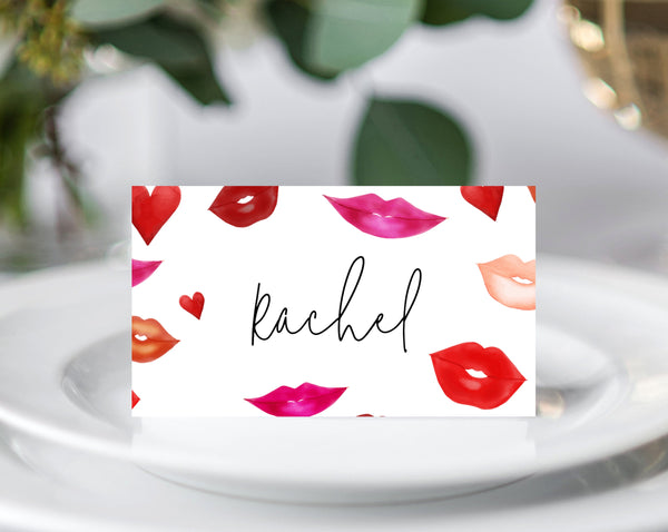 Galentine's Party Place Cards, Galentine's Dinner Seating Cards, Galentine's Brunch Table Decor, Instant Download, Templett